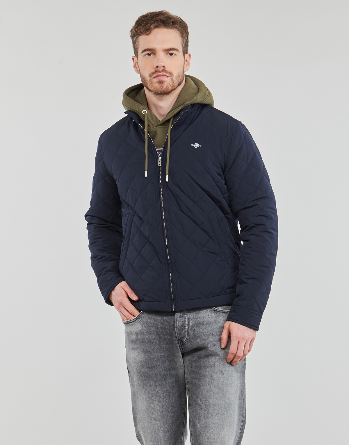 Gant - QUILTED WINDCHEATER - Marine