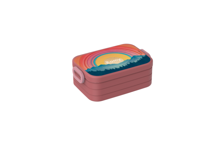 Ontwerp je eigen Lunchbox Take a Break midi - Regenboog