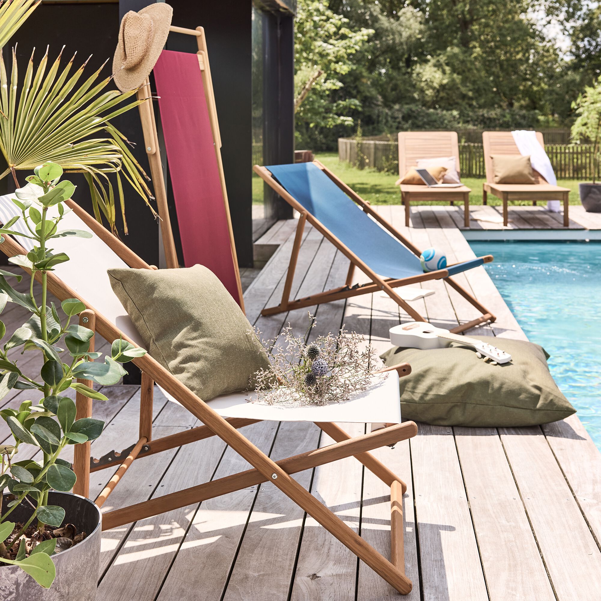 UDINA - Toile de chilienne de jardin - blanc écru