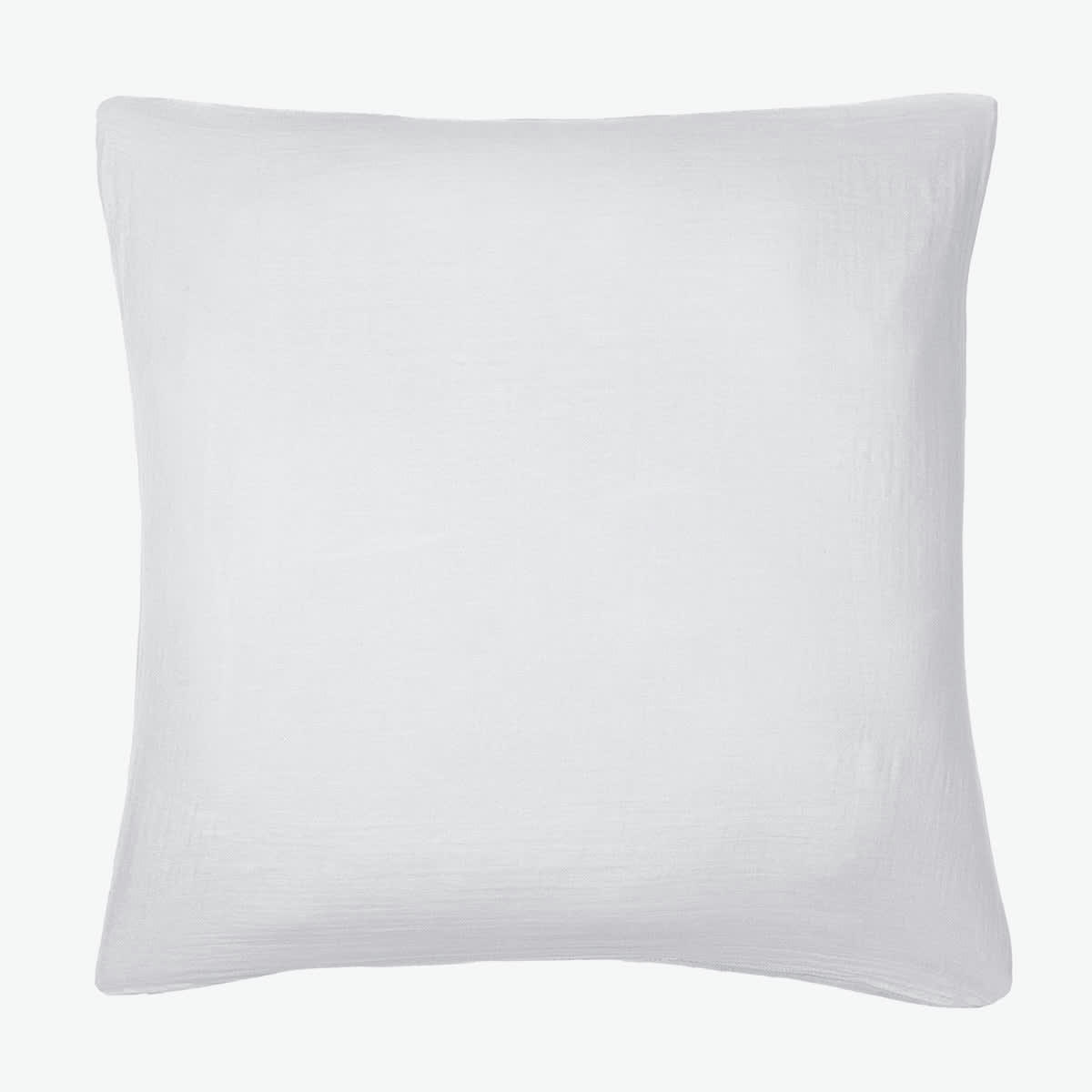 CLARA - Taie d'oreiller (x1) gaze de coton  65x65 blanc neige