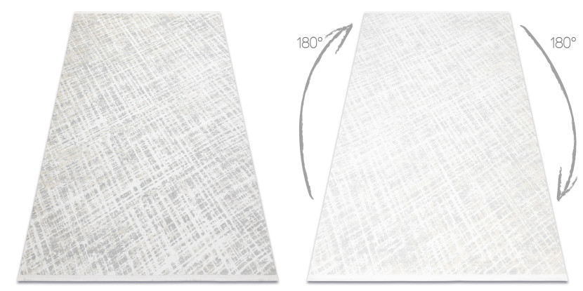 Dywan DUKE 51550 krem / szary - Kratka, strukturalny, bardzo 80x150 cm