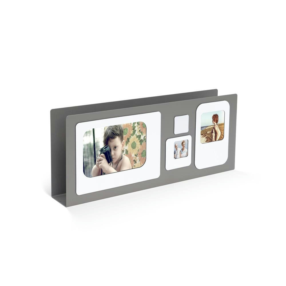 MAIL - Porte lettres cadre photo métal gris