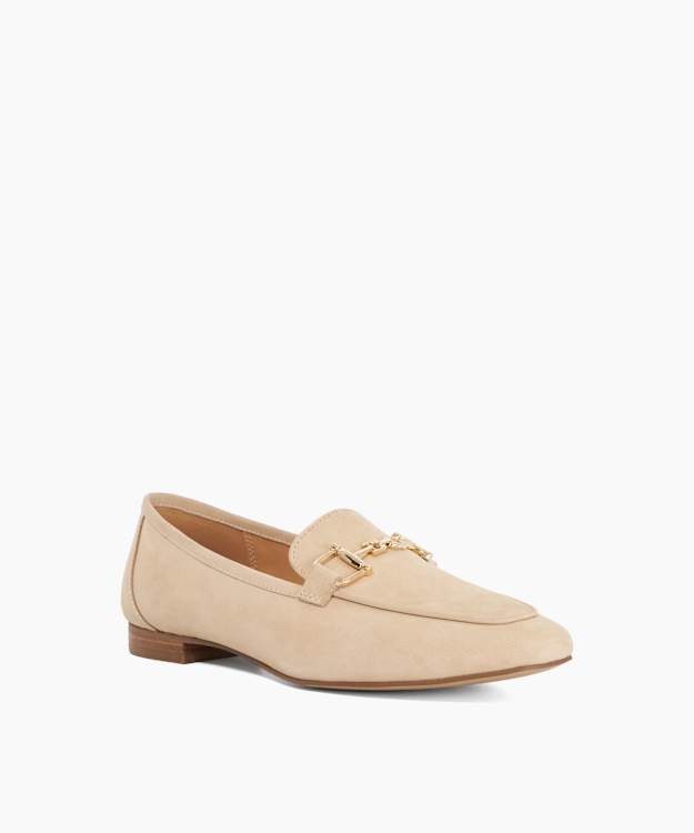 Grained Ecru - Hardware-Detail Loafers