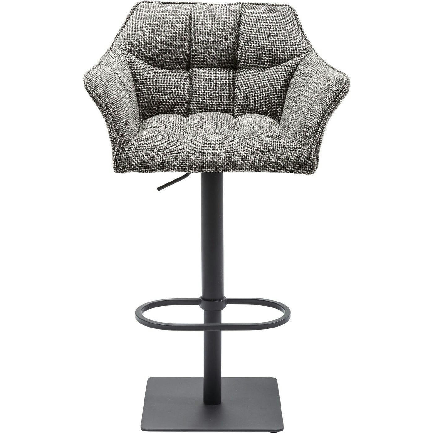 THINKTANK - Tabouret de bar réglable gris et acier