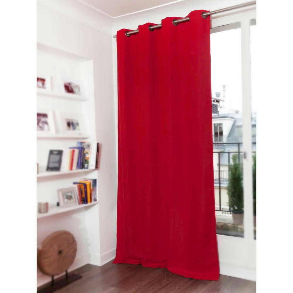 - Rideau phonique thermique occultant rouge 140x260