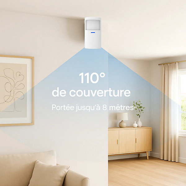 Daewoo - Pack de 3 Détecteurs de mouvement WPS305 compatibles animaux - Compatibles avec les centrales AM301 Touch / AM302 Touch X