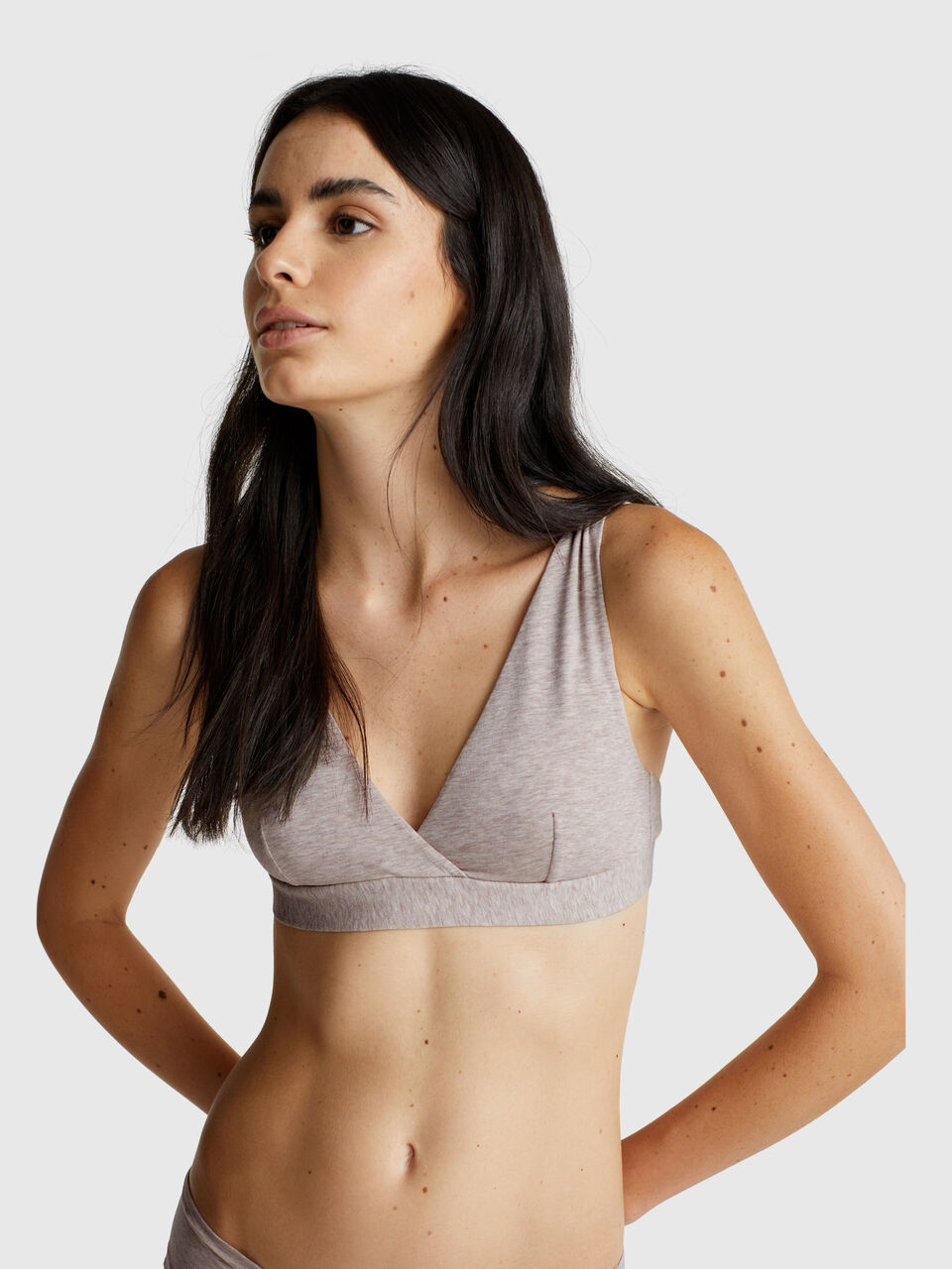 Triangle bra in stretch cotton