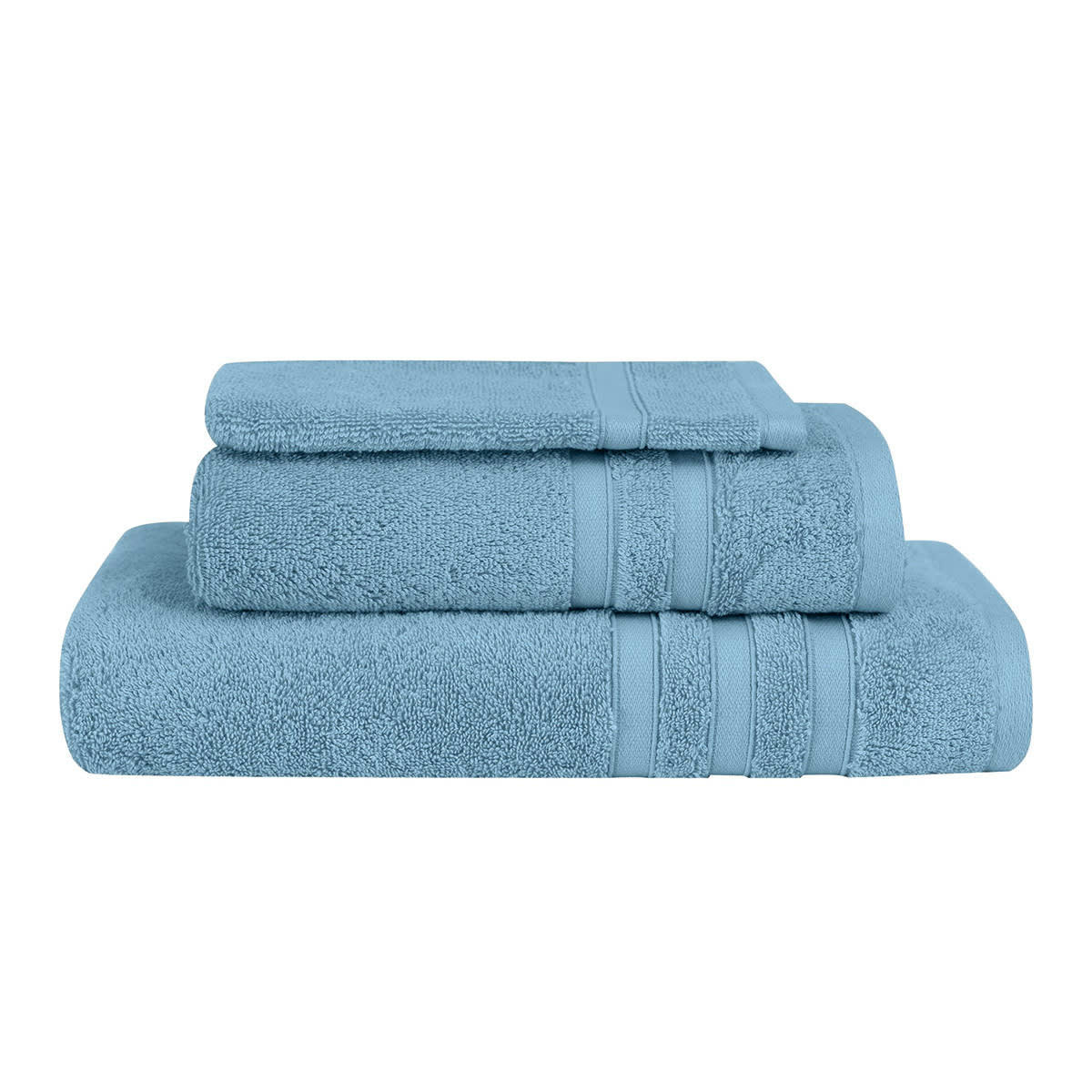 SENSILK - Ensemble de bain 3 pièces en coton/modal Cobalt