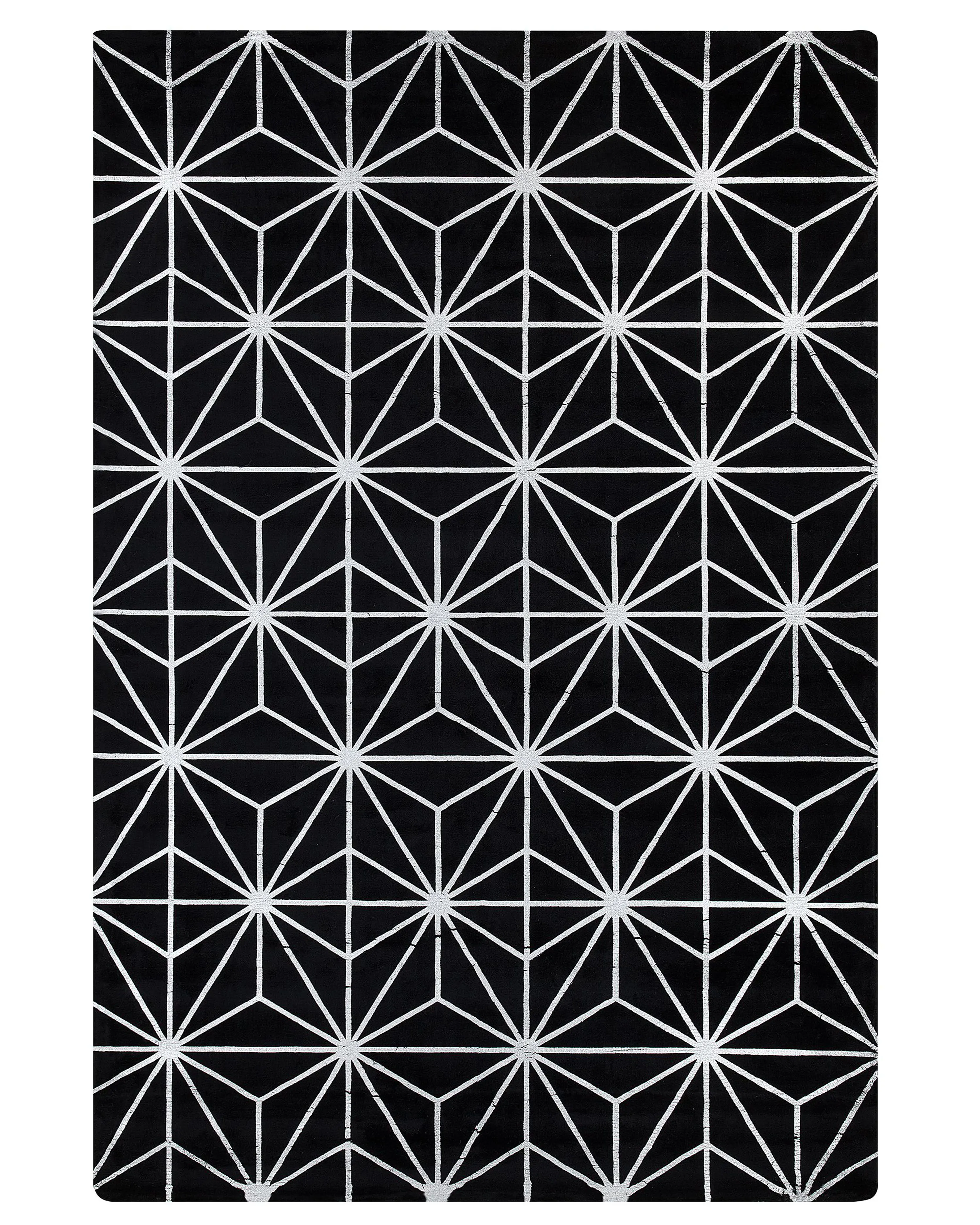 Rug SIBEL Black 140 x 200 cm Viscose