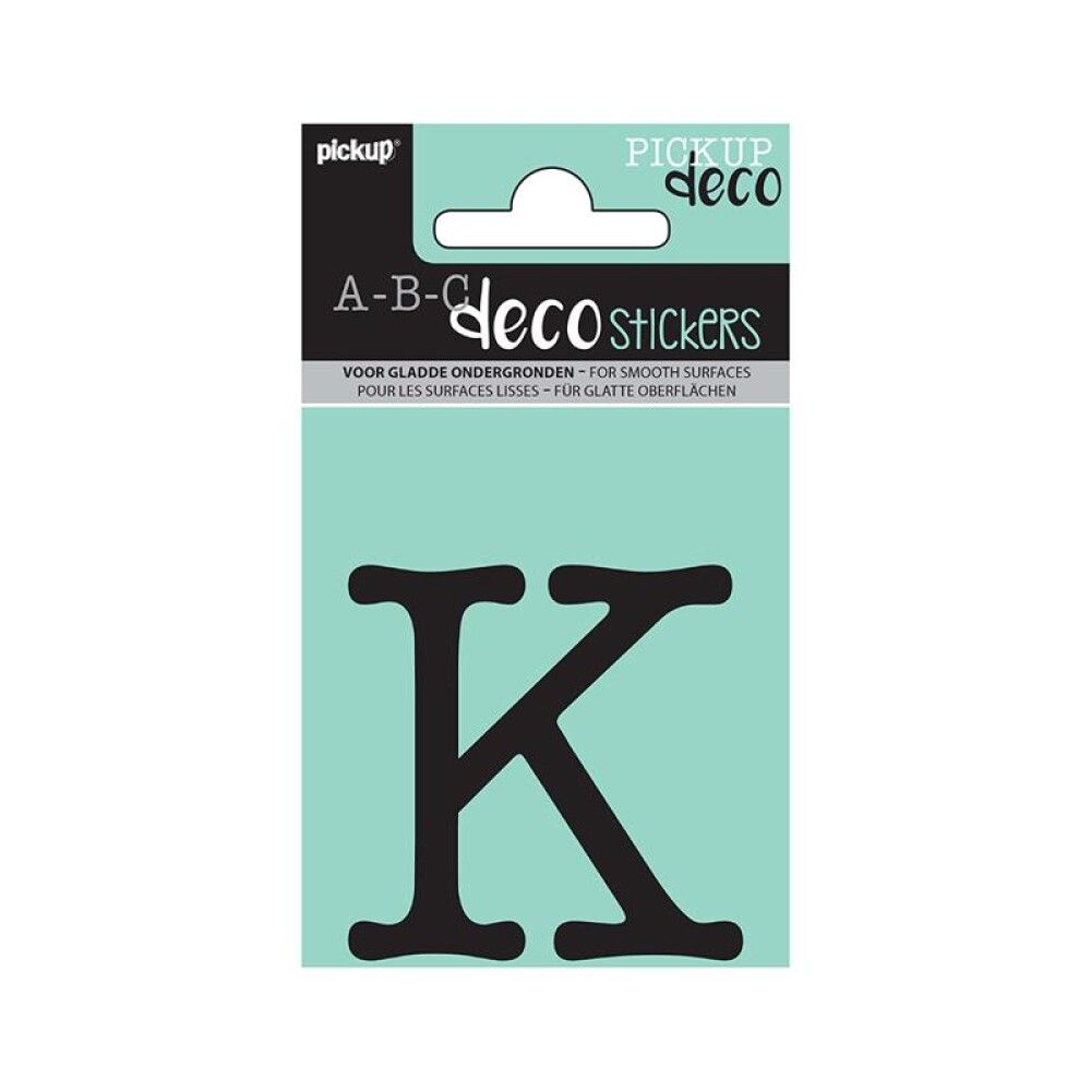 BOKSTAV PICKUP ABC DECO MAUD K 60 MM SVART