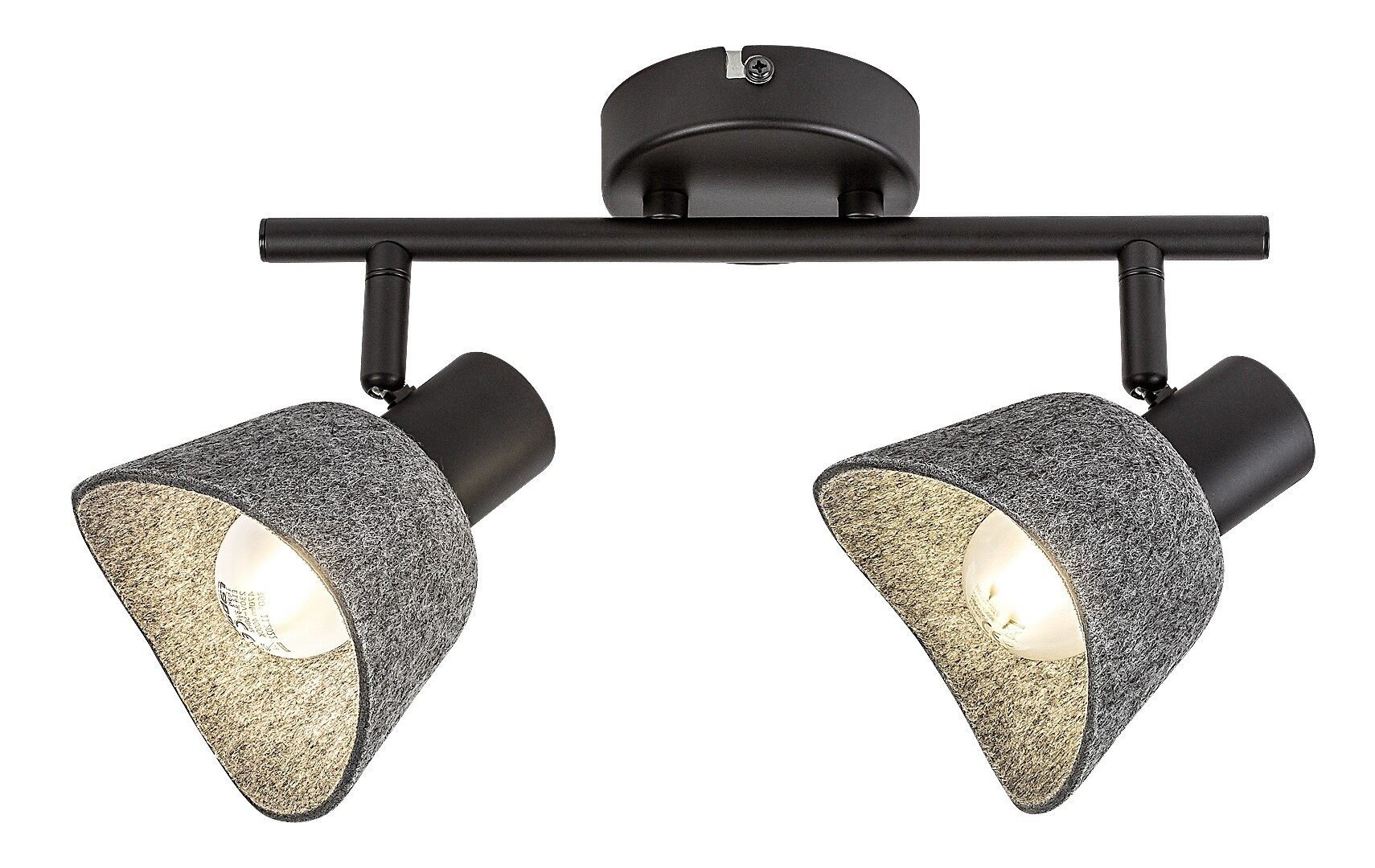 Spot sufitowy popielato-czarny FARELIA 2xE14x10W wym:21x28x11cm Rabalux