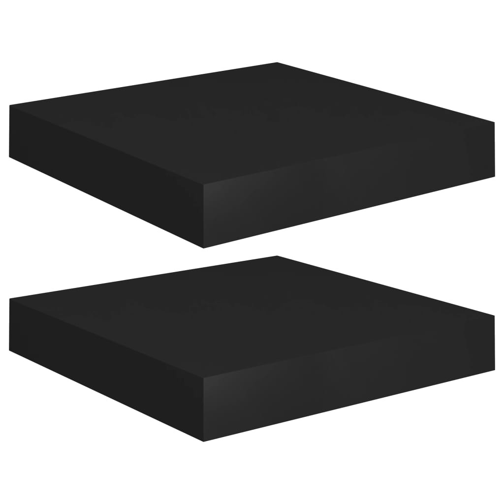 VidaXL Półka ścienna Czarny 23 x 23.5 x 3.8 cm MDF
