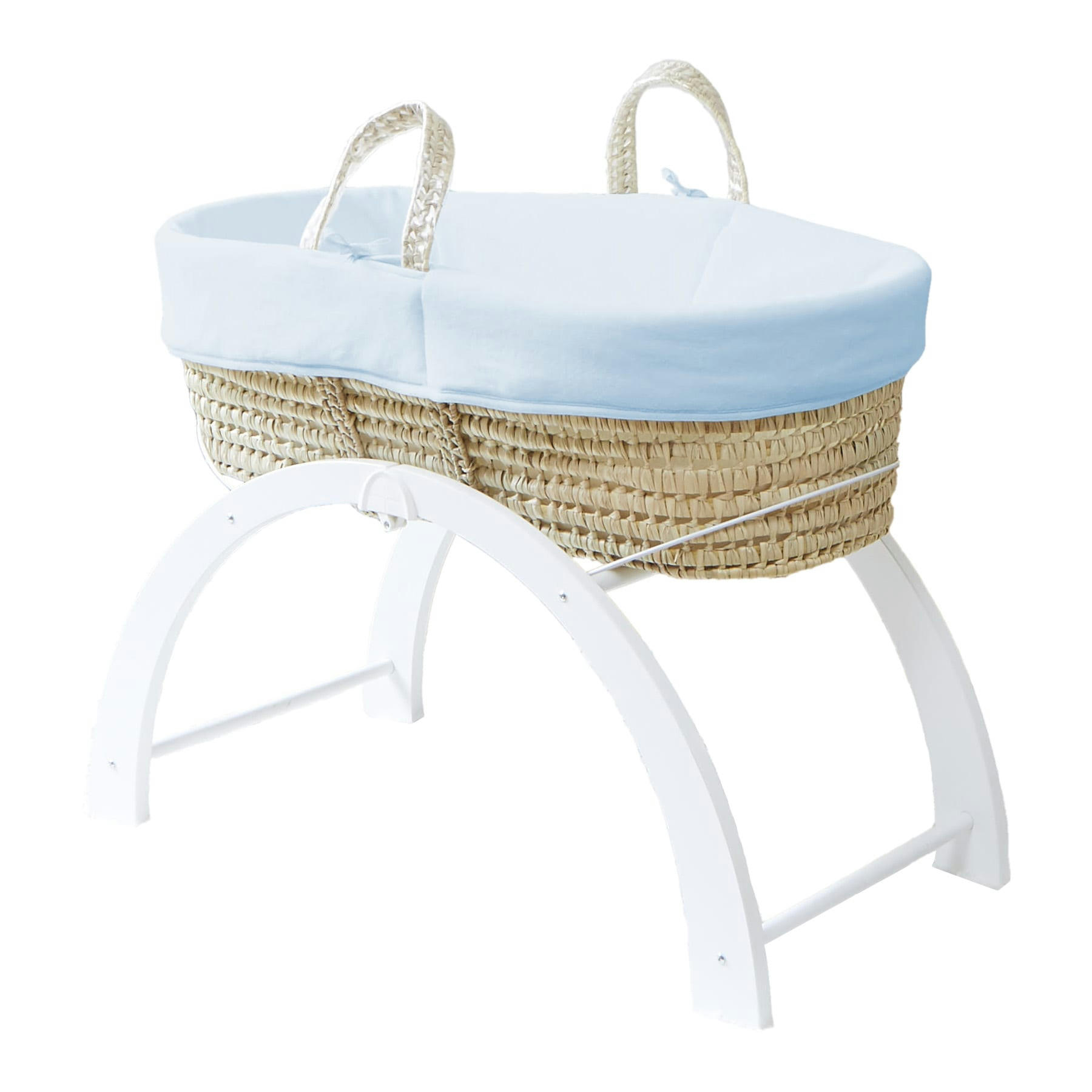 - Couffin avec Support Réversible - Habillage Azur en Coton Bio