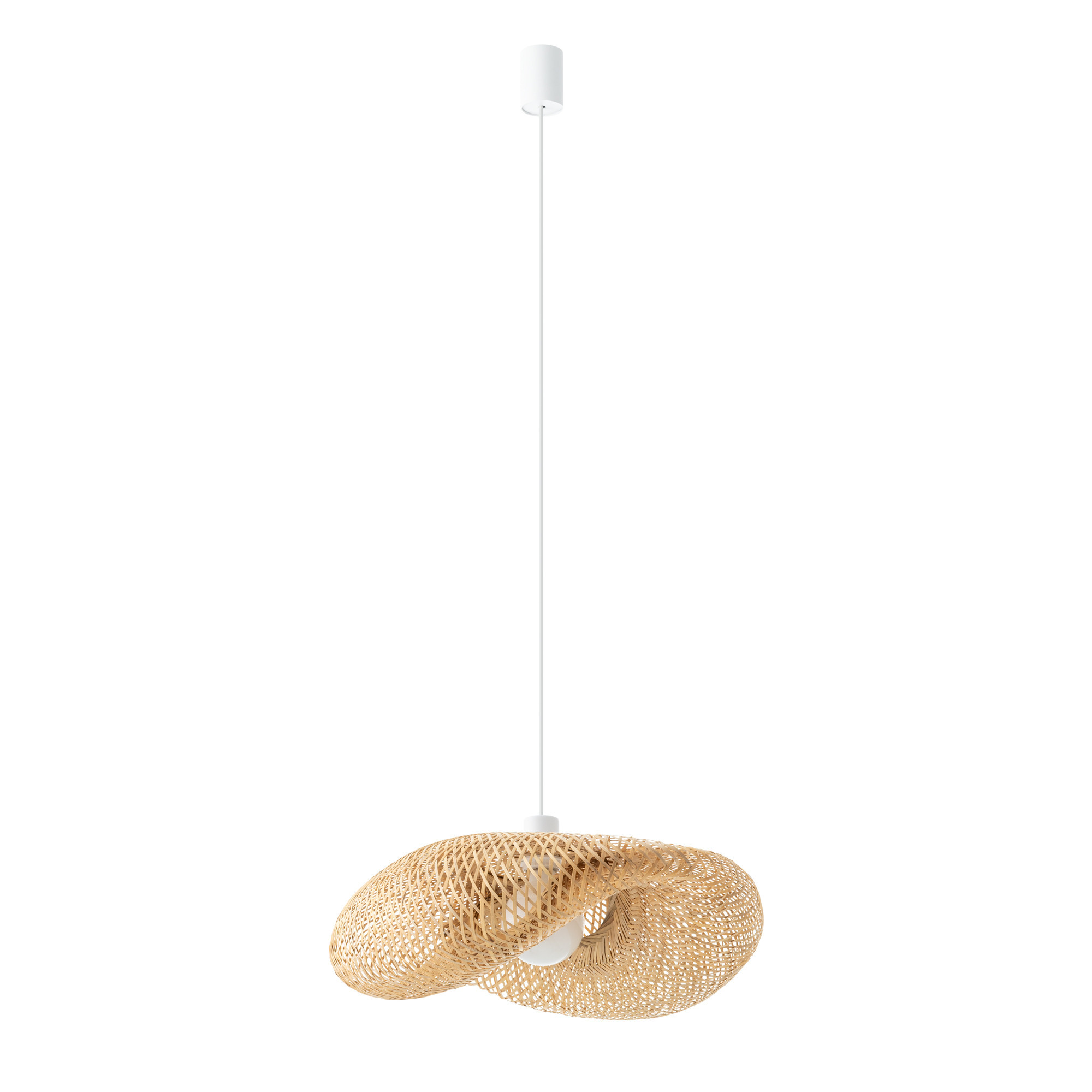 Lampa wisząca naturalne drewno-biała HAVANA S 1xE27x25W Nowodvorski