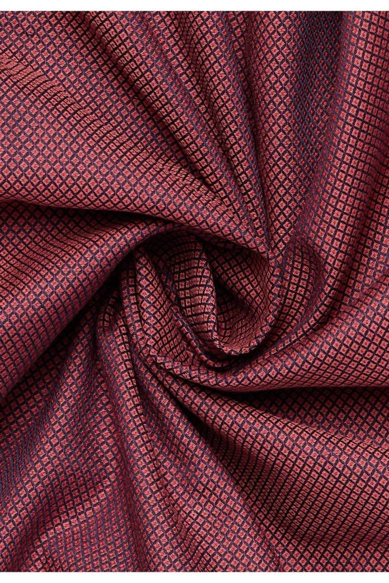 ETERNA Dynamic Cotton Slim Fit Hemd dunkelrot, Strukturiert
