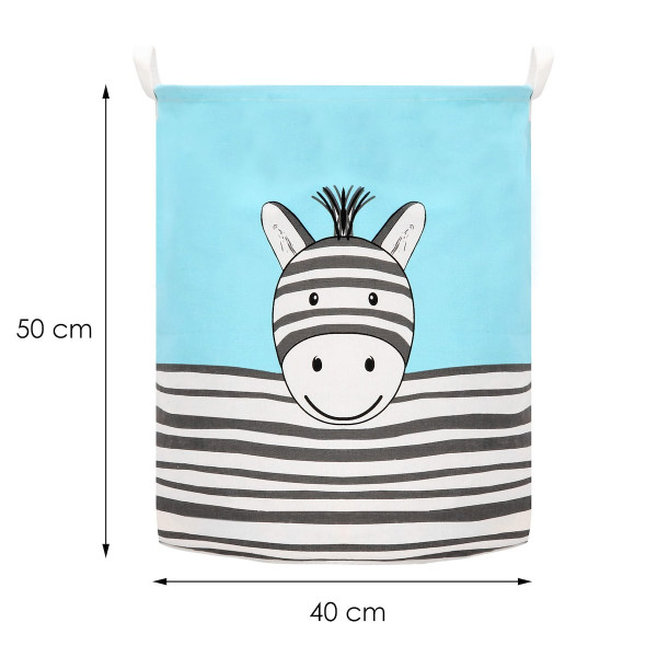 Kosz do przechowywania zabawek i ubrań pojemnik zebra