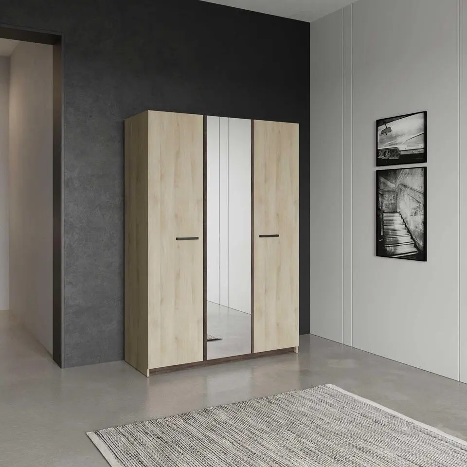 CBA Kleerkast Waylon 3 draaideuren, 1 kledingroede en 4 legplanken-Kronberg