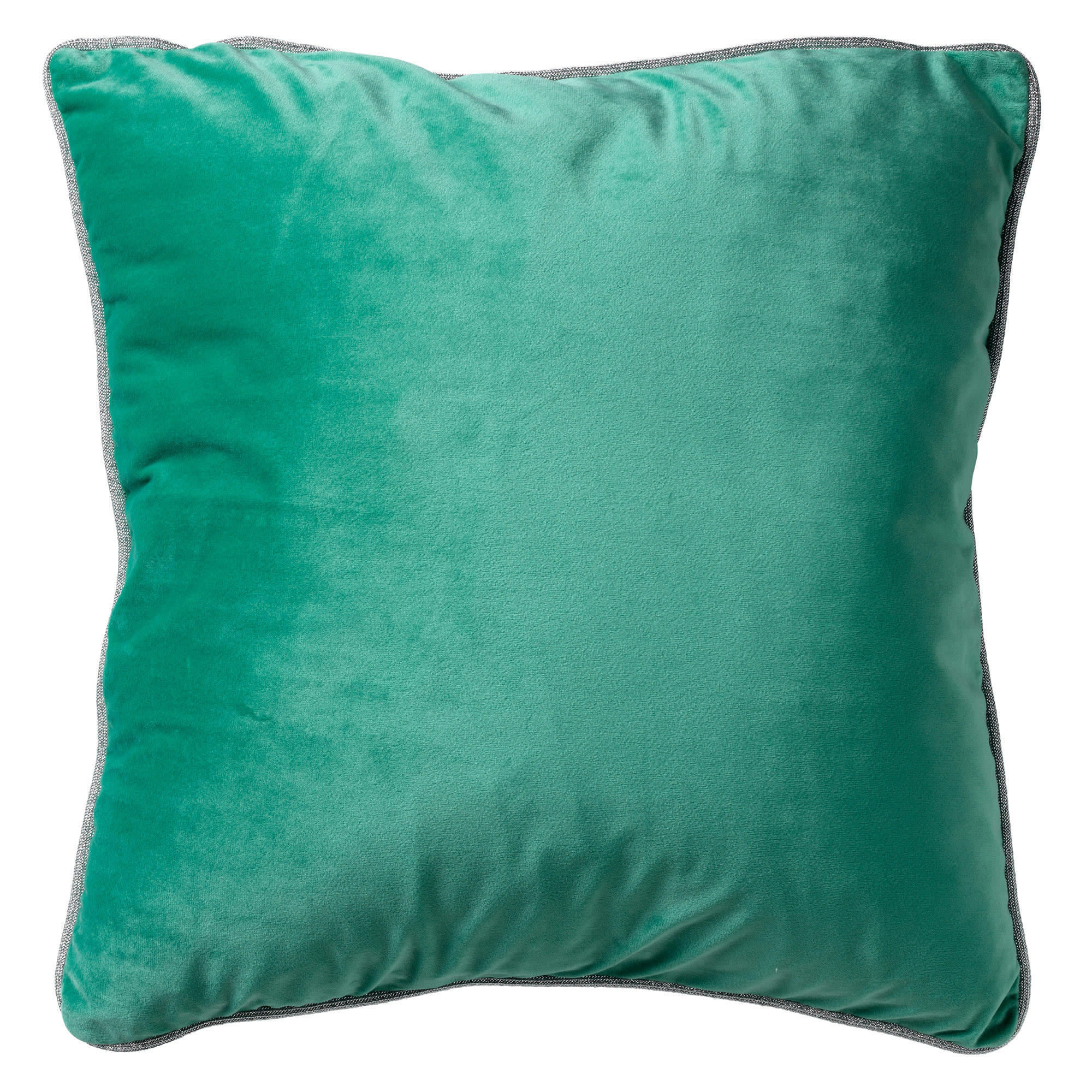 FINN - Housse de coussin vert en velours-45x45 cm uni