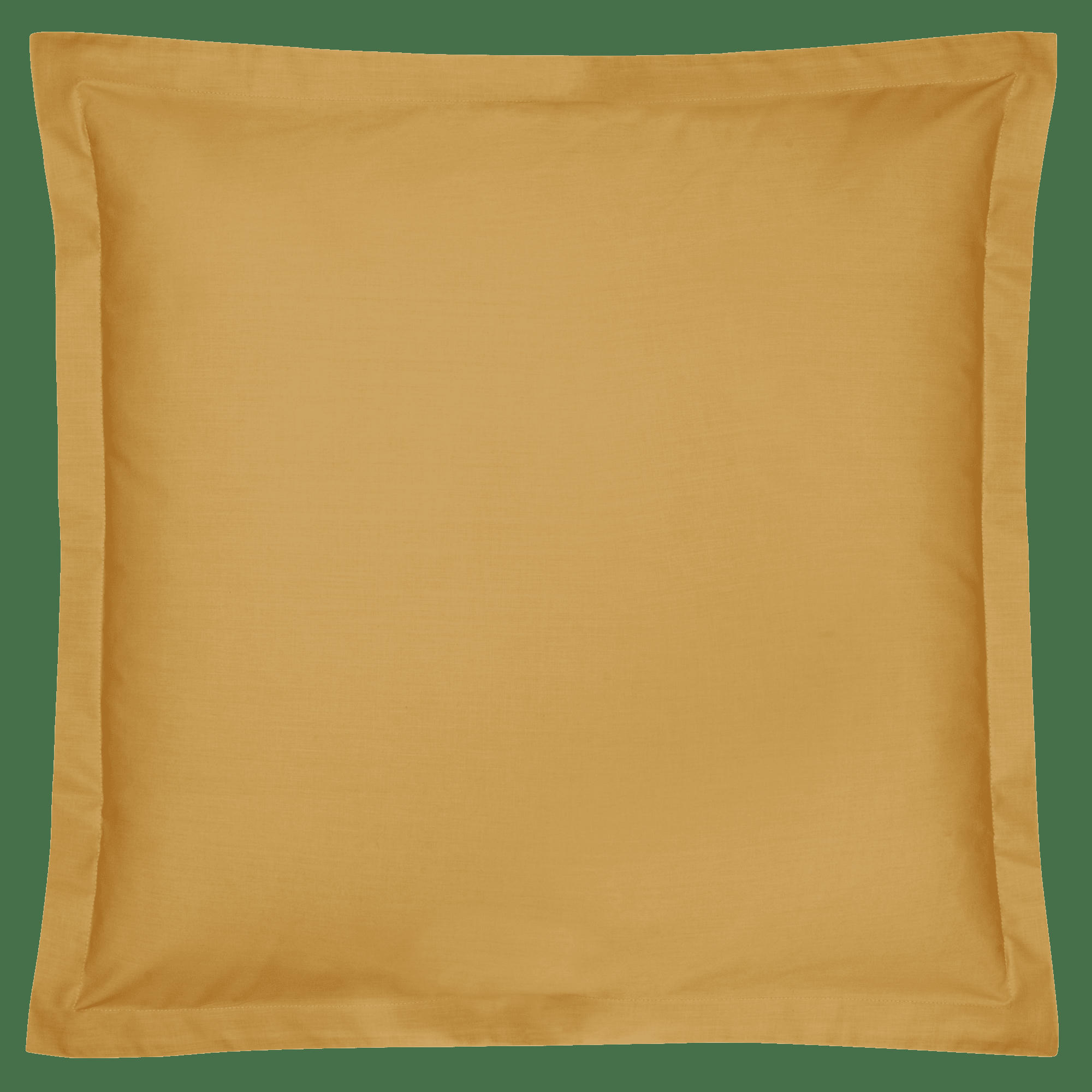 FIL & SENS - Taie en coton bio jaune curry 65 x 65 cm