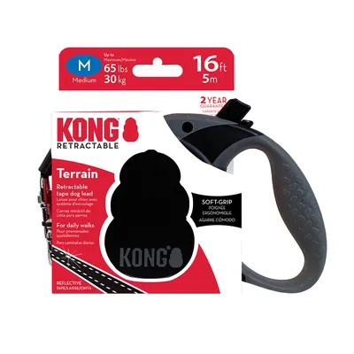 KONG Terrain Retractable Leash Black