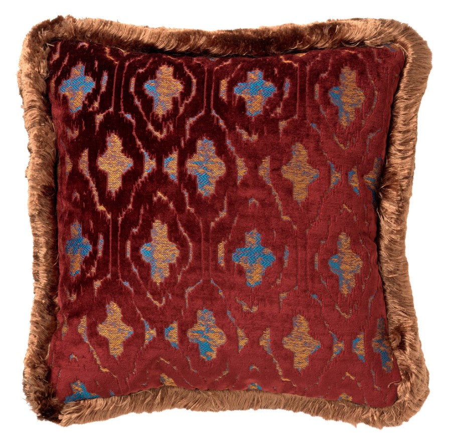 BIJOU | sierkussen 45x45 cm | Merlot | rood | Hoii | met duurzame kussenvulling