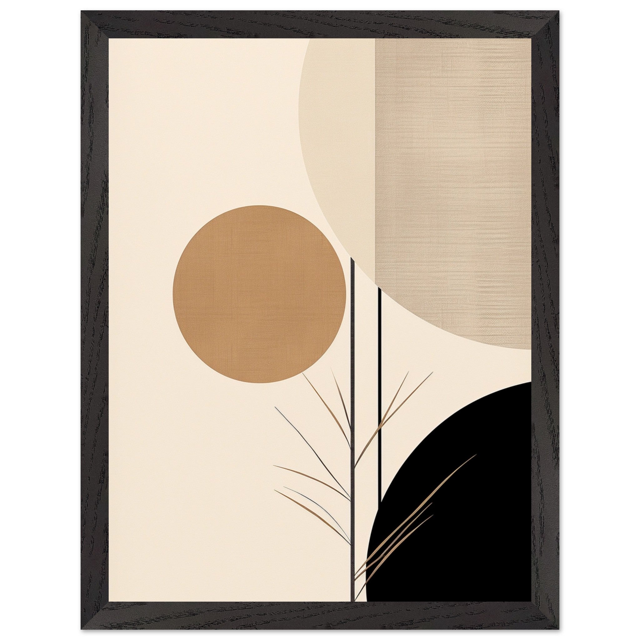 Artfulprints Poster met Lijst Japandi abstract II  - 30x40 cm - Meerkleurig