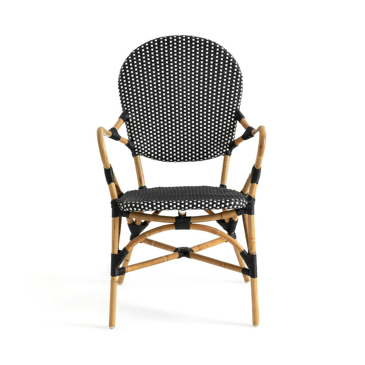 Fauteuil de jardin canne de rotin, Bistro