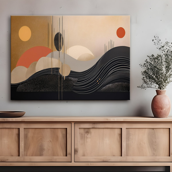 Feeby Obraz na płótnie, Koła Linie Geometryczna Abstrakcja 60x40