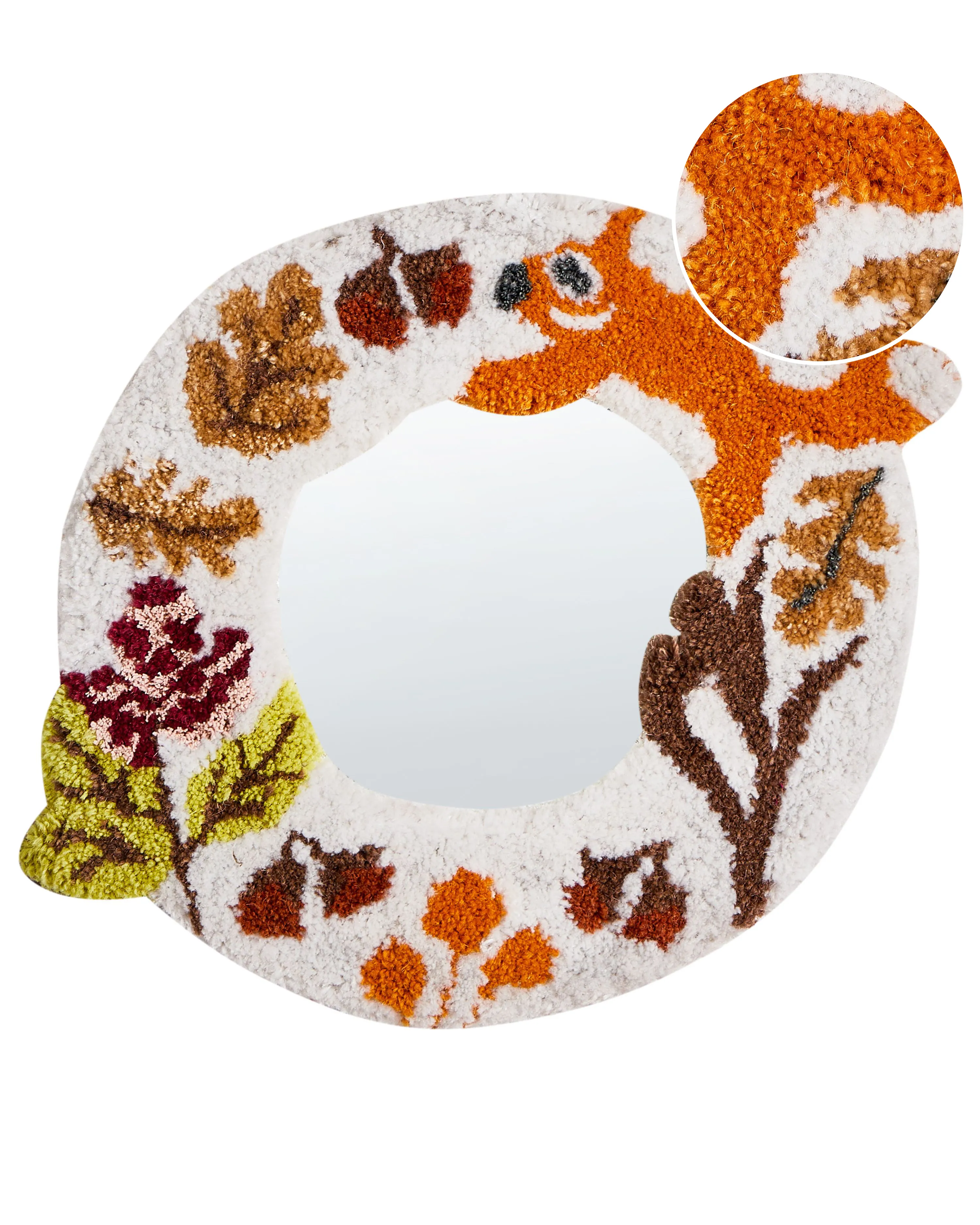 Wall Mirror BORITI 51 cm 40 cm Cotton White