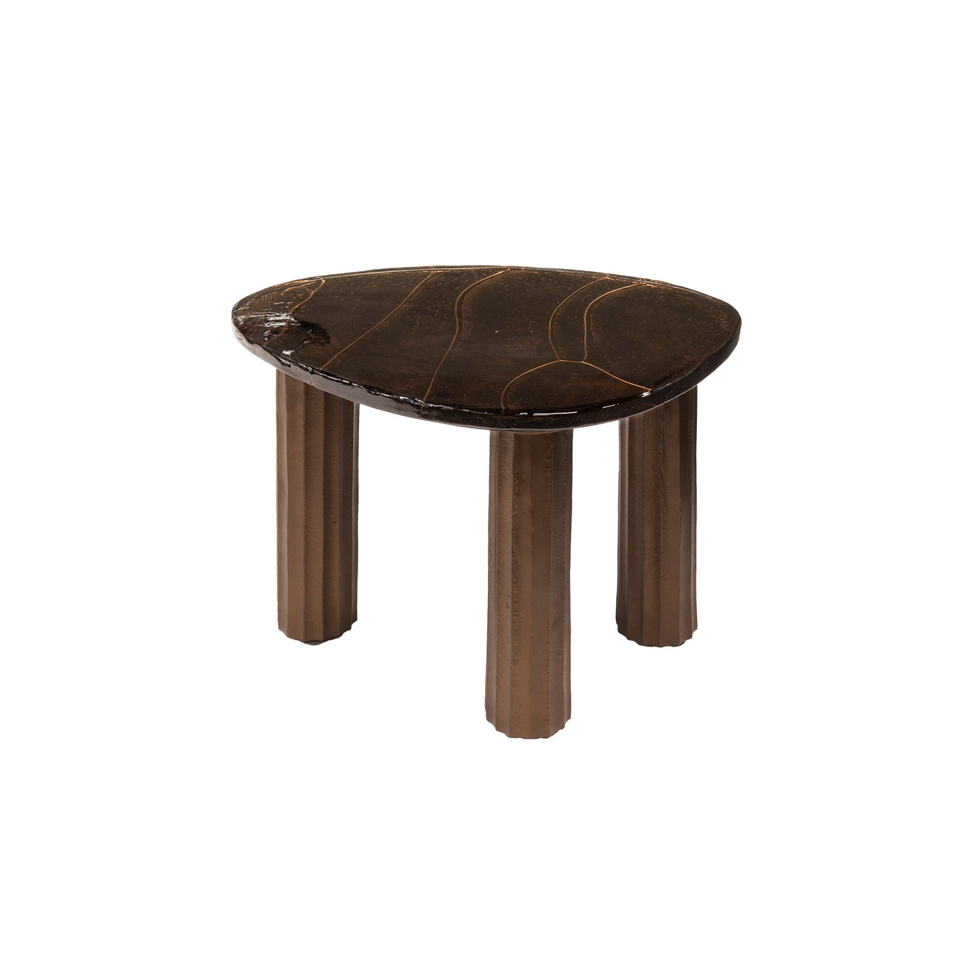 Giga Meubel Salontafel Eclipse - Koper Glas - 51x37x35cm