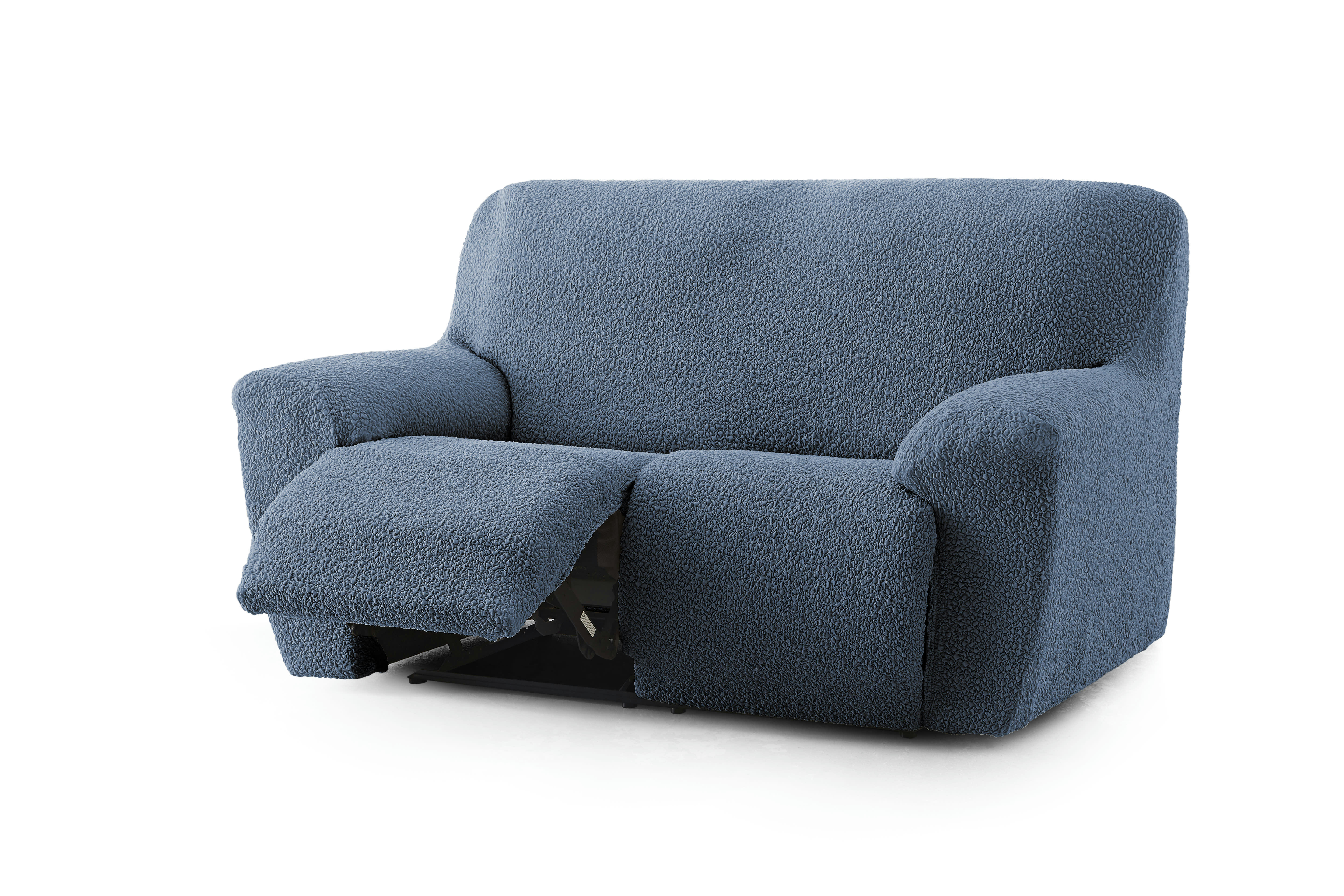 EYSA - Housse de canapé 3 places relax extensible bleu 200 - 260 cm