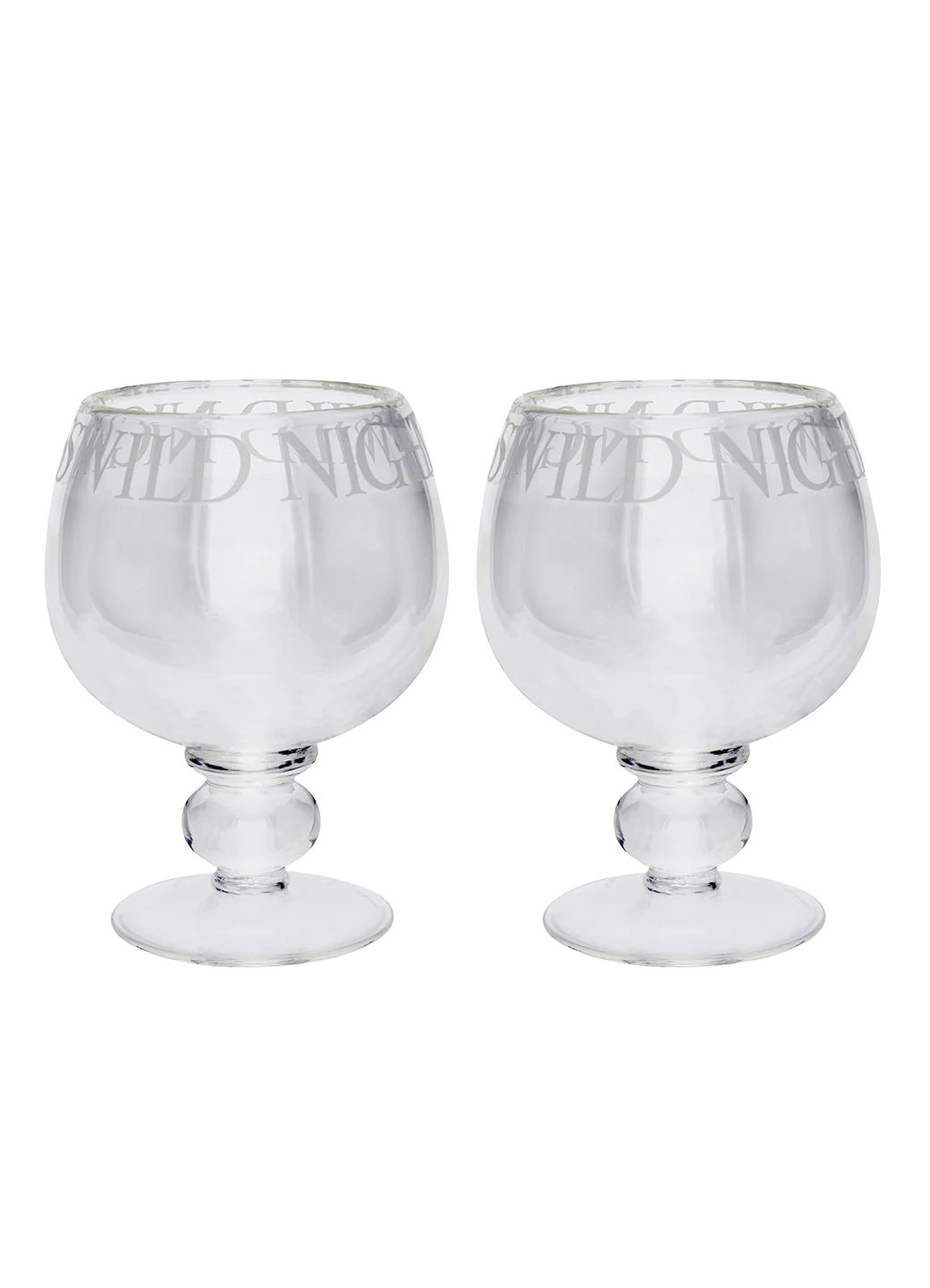 Black Toast Set Of 2 Gin Crystal Glasses
