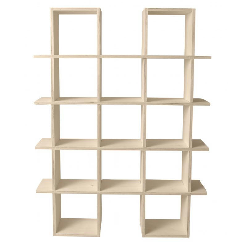 BOIS - Etagère murale en bois 4 niveaux 71x53x12cm