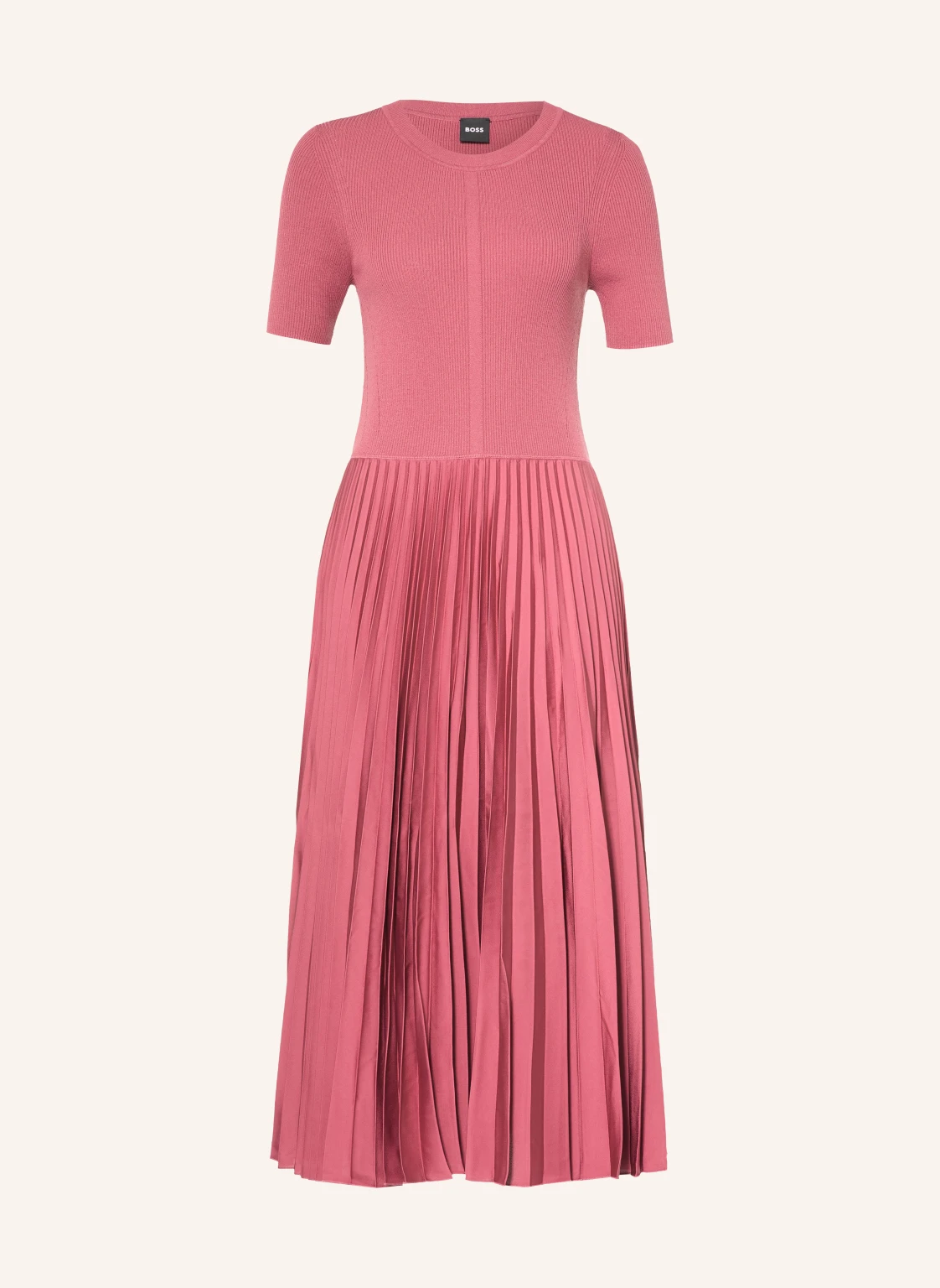 BOSS Kleid FADRIDI im Materialmix mit Plissees
