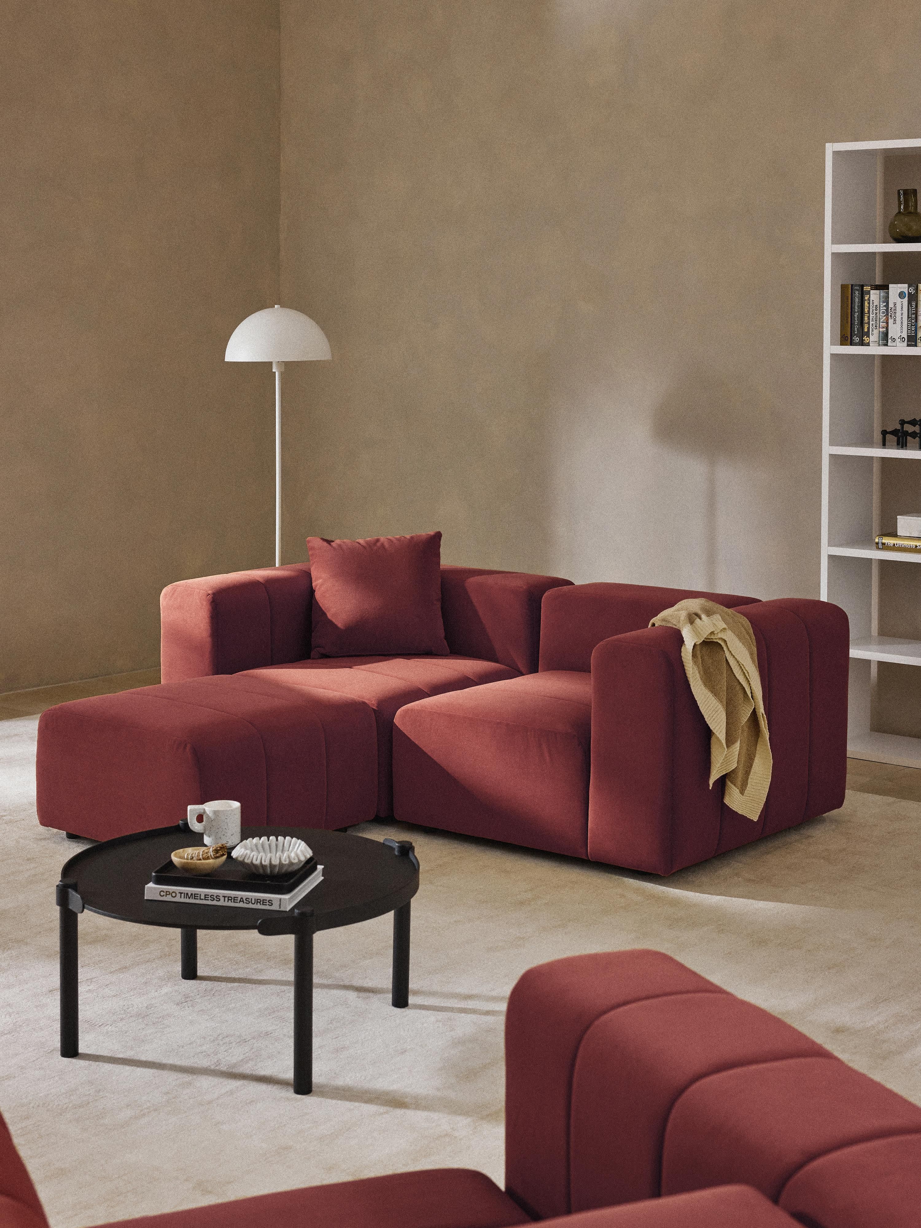 Samt-Sofa-Hocker Lena