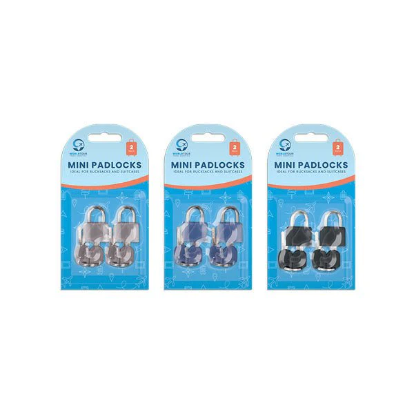 Mini padlocks 2 pack assorted
