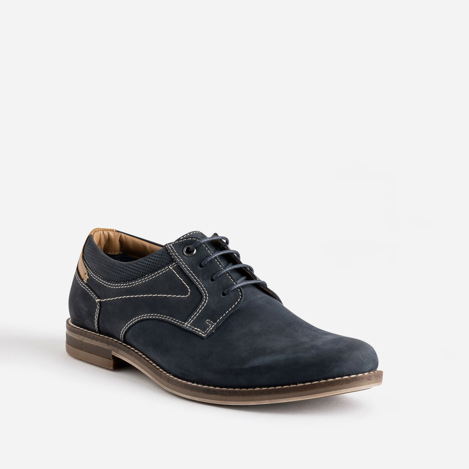 Derby marine cuir nubuck