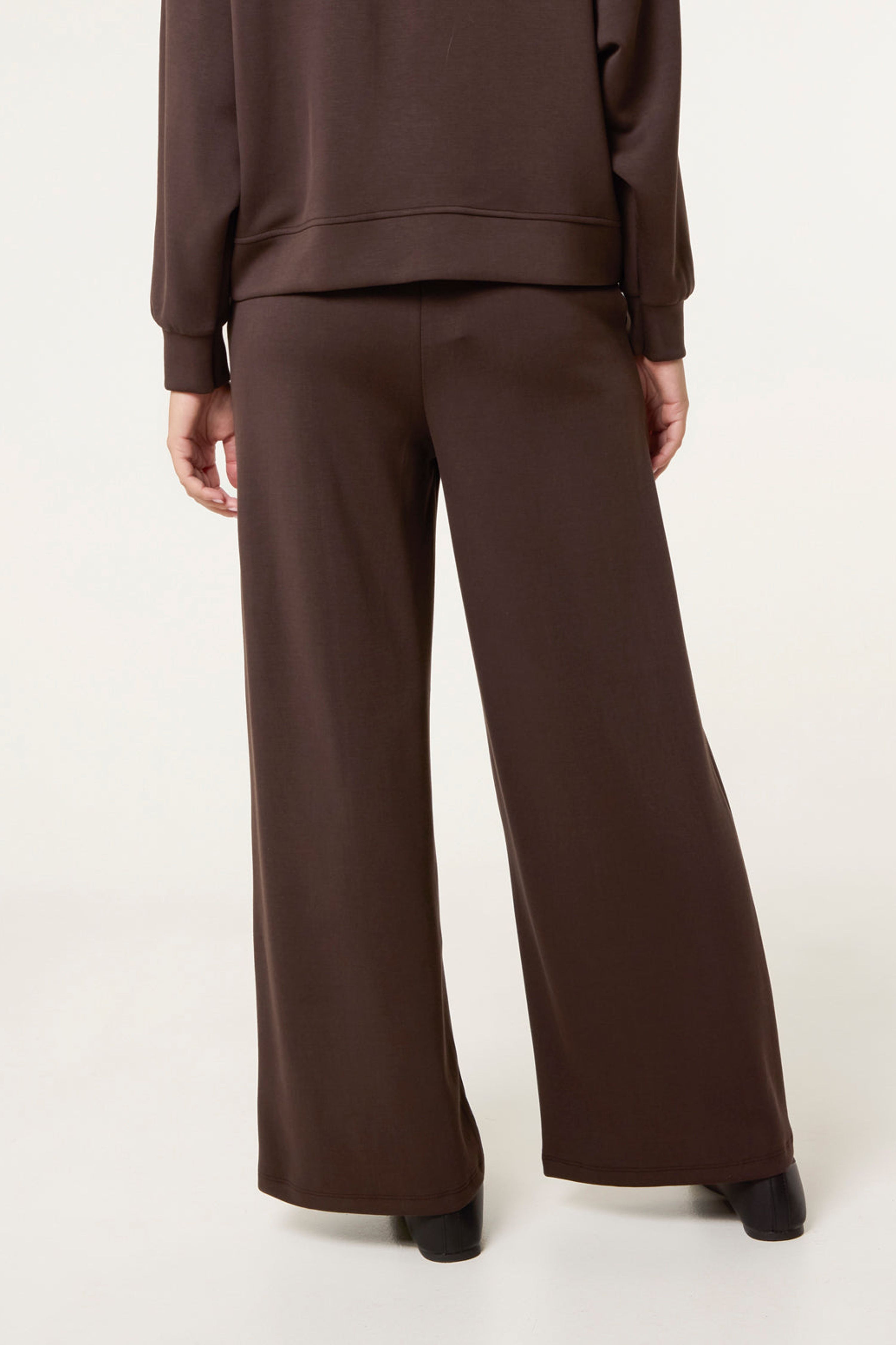 Blue Vanilla Brown Wide Leg Joggers