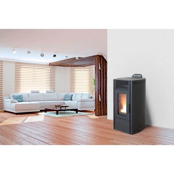 Pelletofen, »Easy II«, LxBxH: 52,5x51,5x101 cm, schwarz