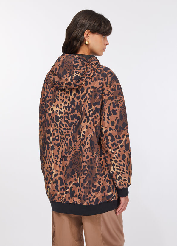Giacca animalier in nylon
