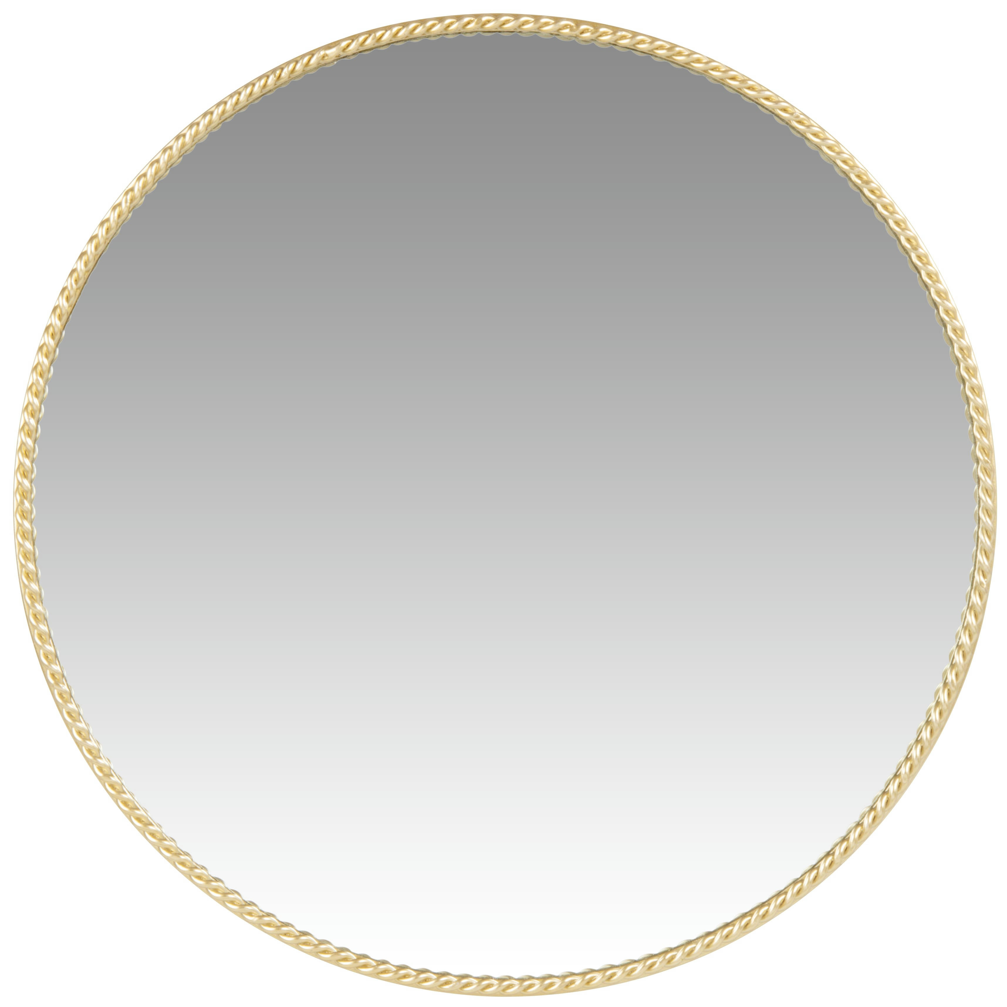 JACINTO - Miroir rond en métal torsadé doré D30