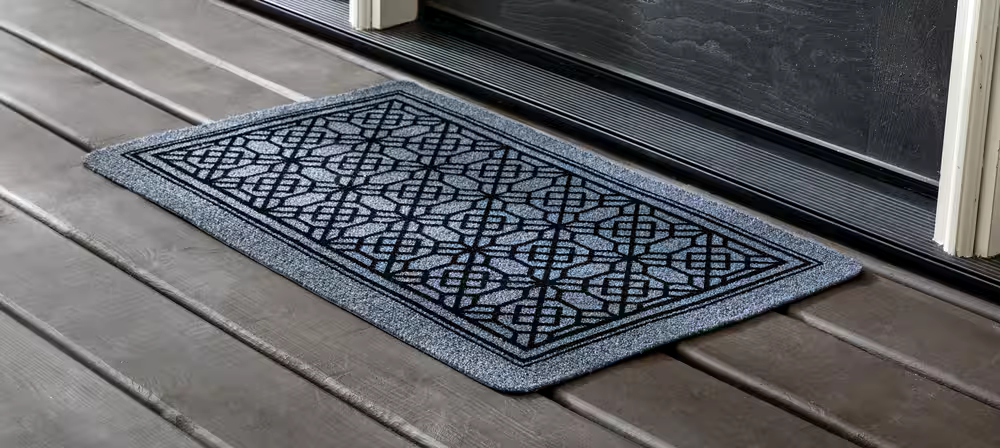For Living wellington Indoor/Outdoor Non-Slip Mat, Grey, 18-in x 30-in