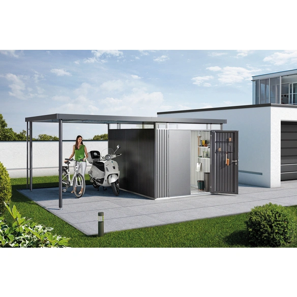 Seitendach »HighLine«, Stahlblech/Edelstahl, B x T x H: 282 x 315 x 222 cm