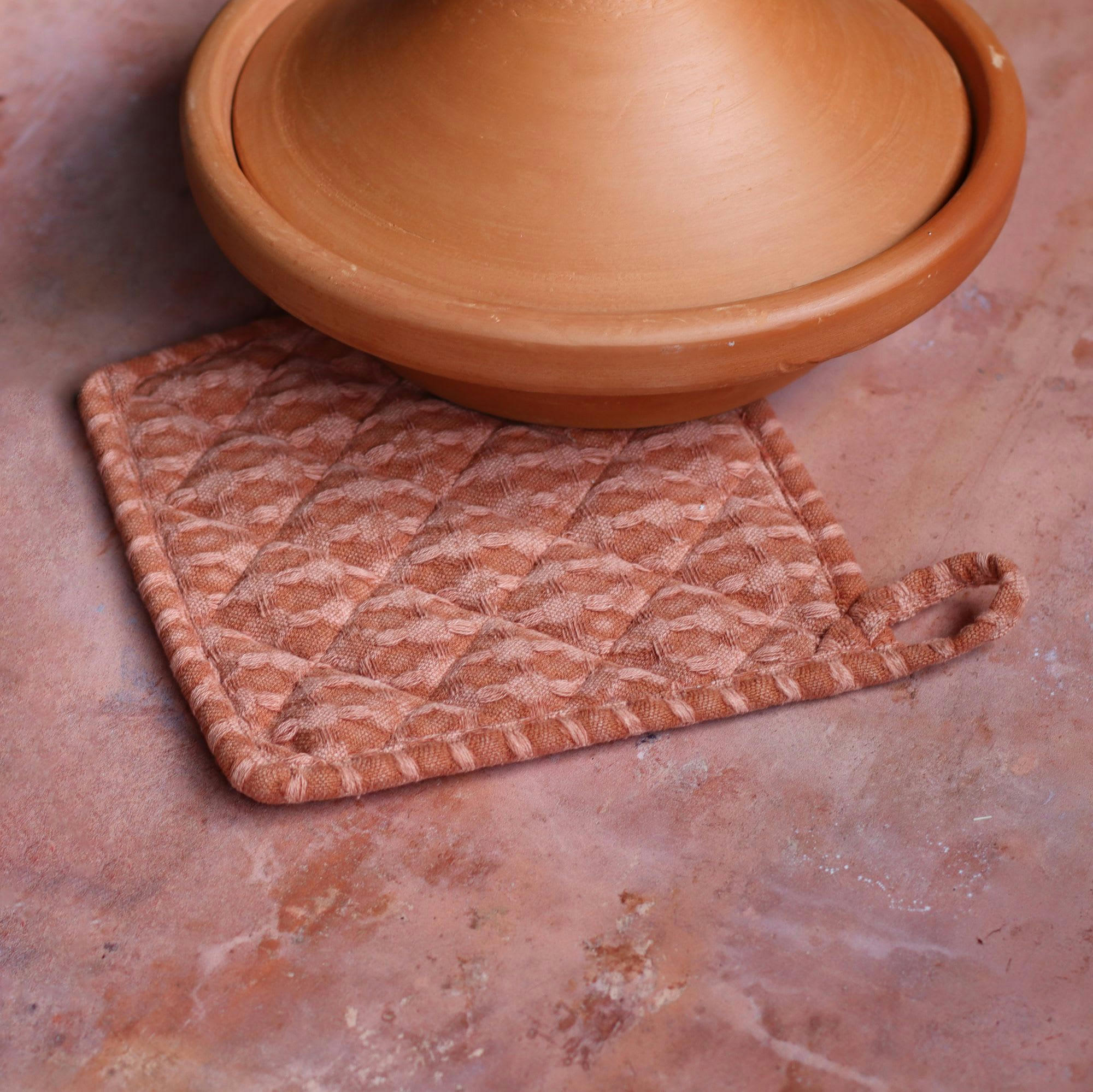 ORIGIN - Manique en coton paprika