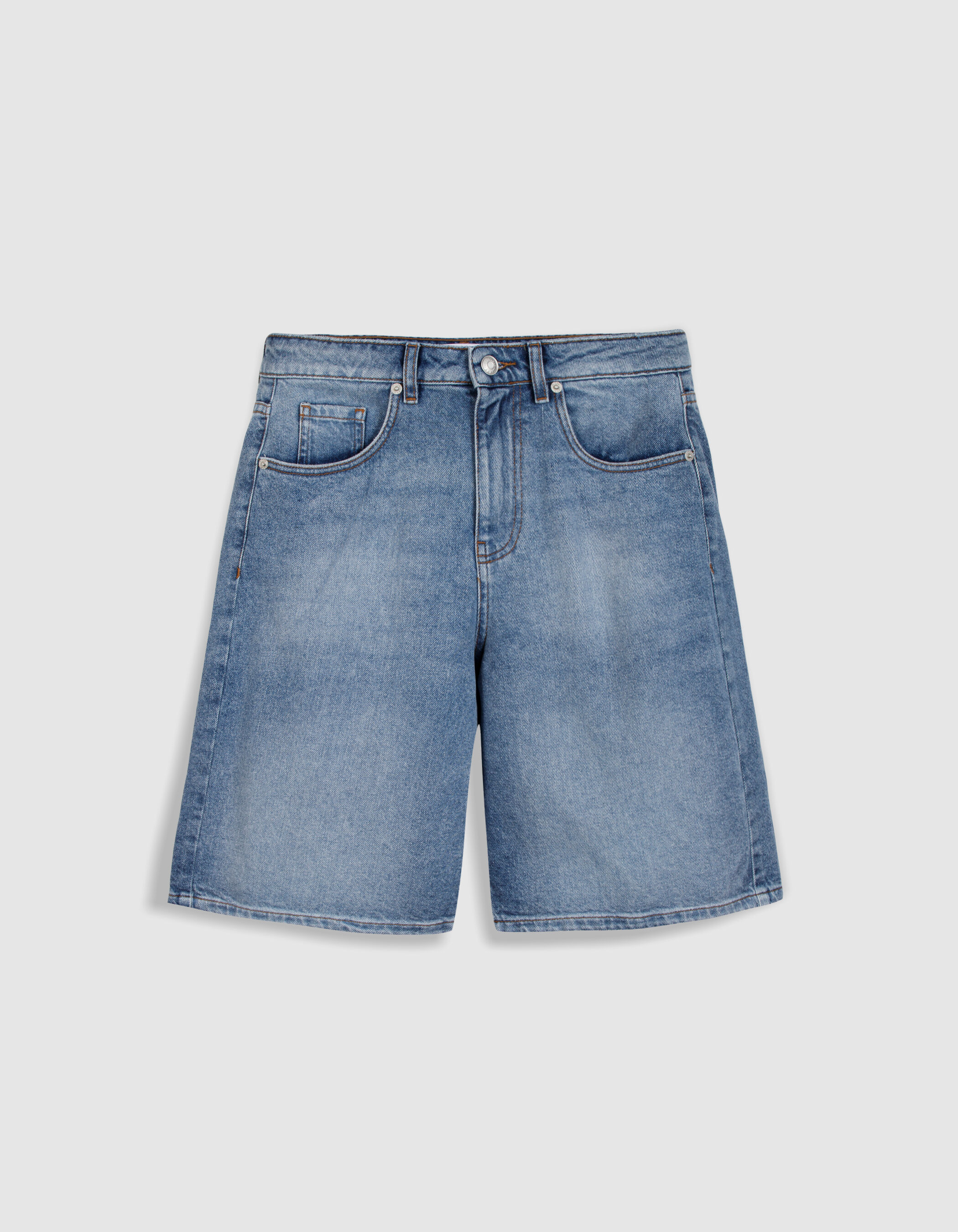 Bermuda en jean bleu Femme