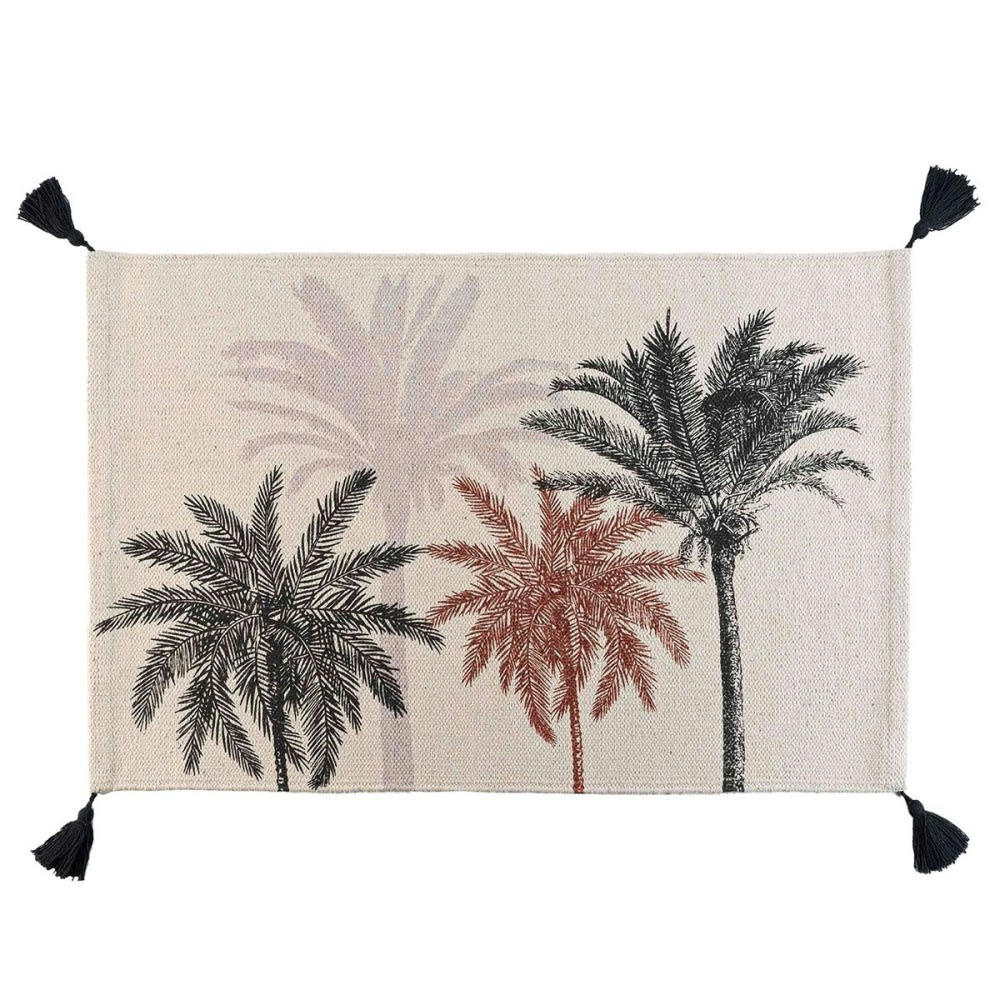 KENYA LODGE - Tapis pompons 60x90cm