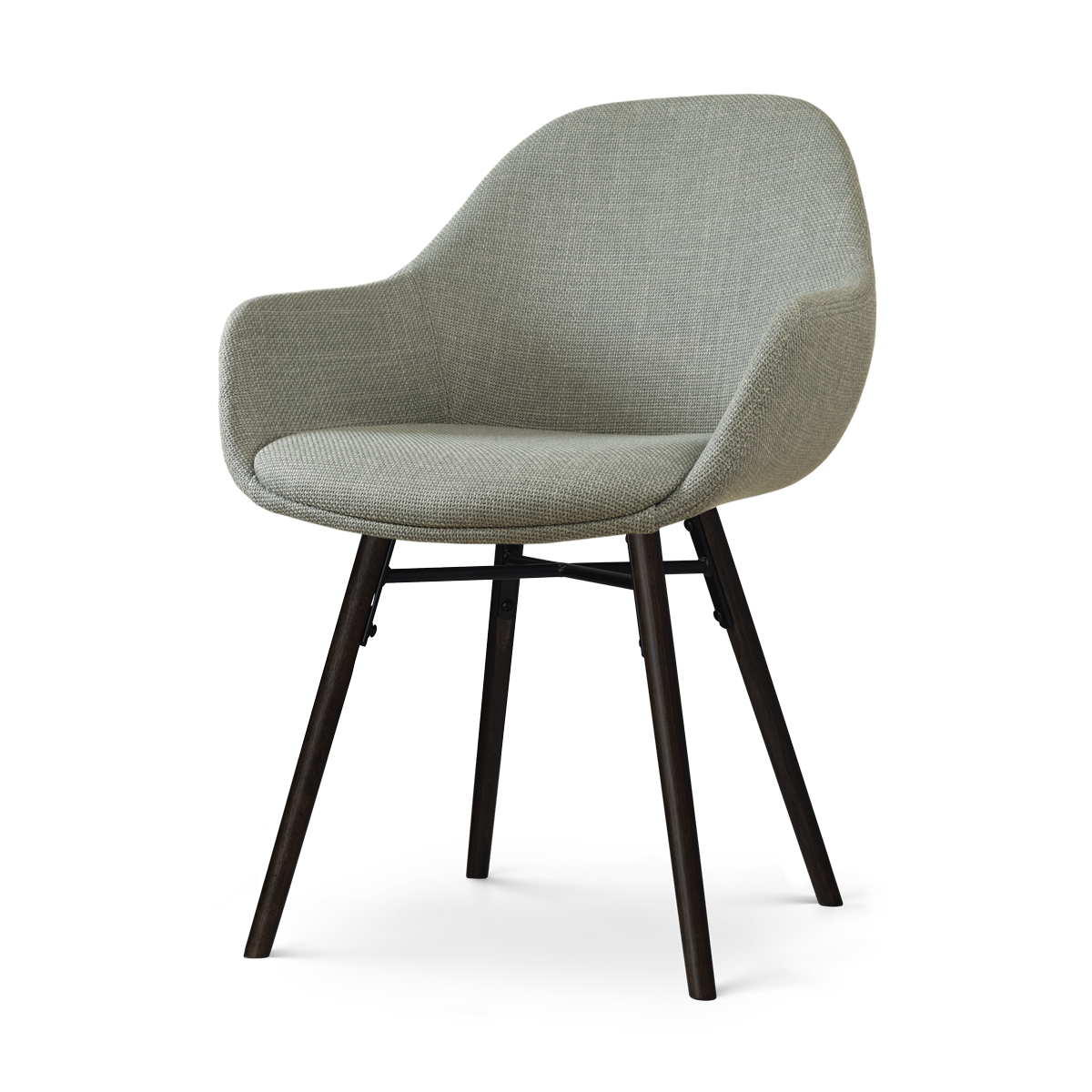 Nolon Nena-Mae Eetkamerstoel Saliegroen - Zwarte Houten Poten