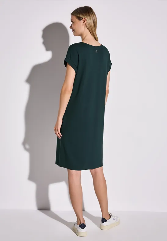 Jersey-Kleid in Unifarbe
