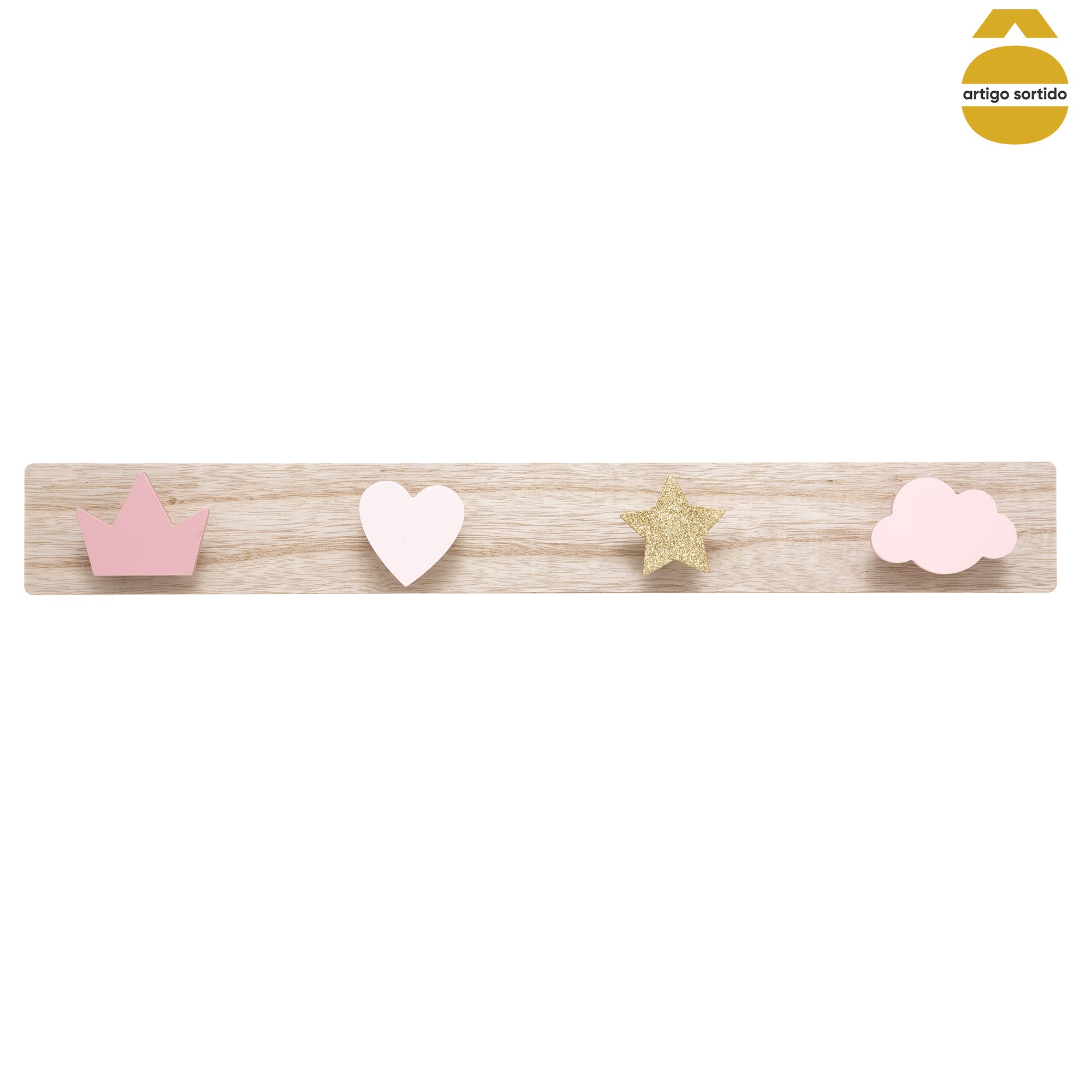 Cabide multicolor mdf 7x4,5x55cm