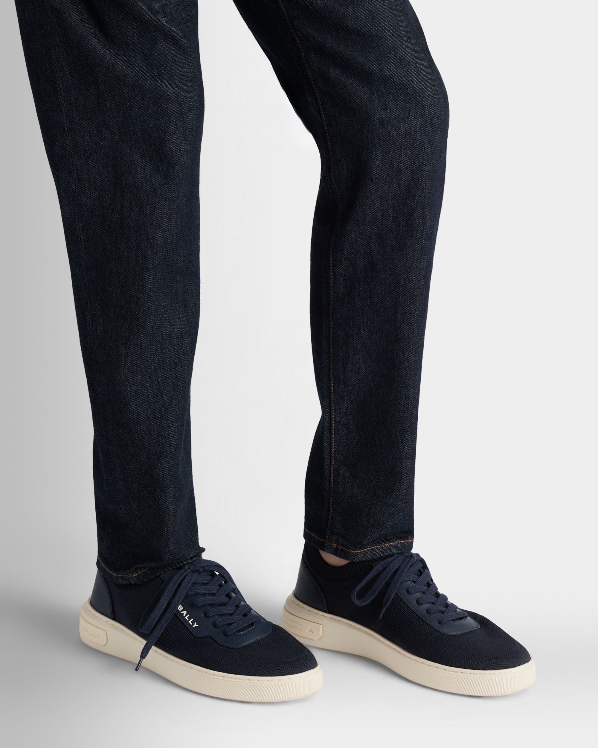 Bally Lift Sneaker aus Gewebe in Navy Blue